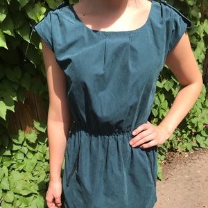 Faux suede teal minidress
